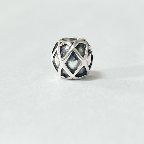 Silver Web Charm Bead for Pandora Bracelet - Picture 2 of 8